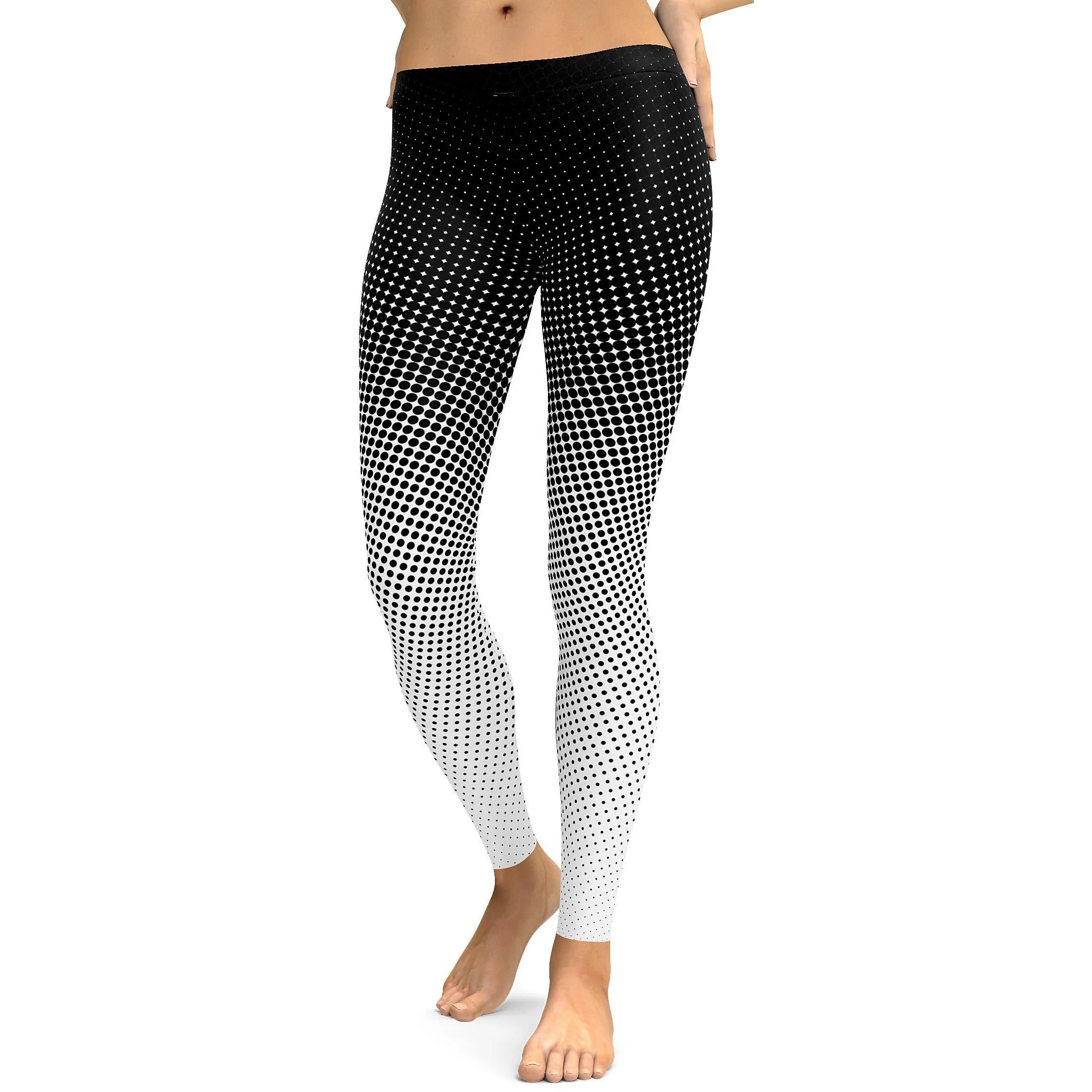 B&W Halftone Leggings