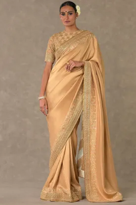 Beige 'Madakal-Chidiya' Saree