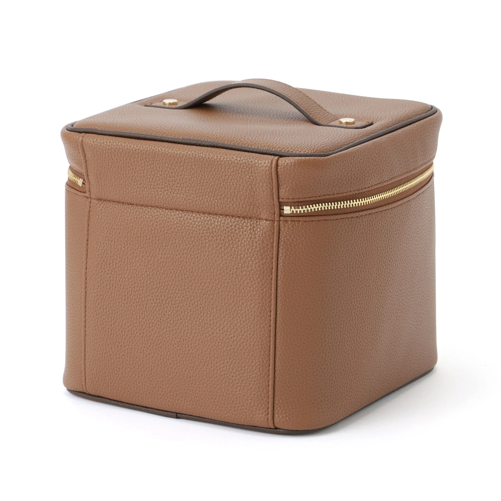 Bicolor Vanity Pouch L Brown