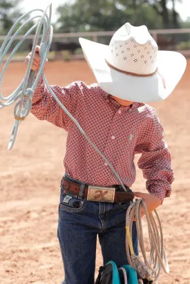 Boy's Cinch Geo Print ~ Red