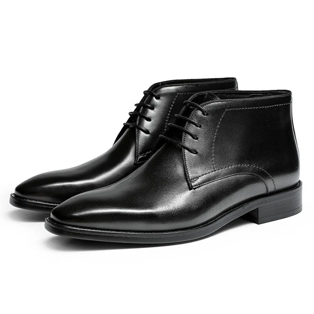 Burnished Square Ankle Boot for Men