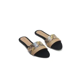 Buy Slip on Embellished Ladies Flat Sandals | Nawabi Shoes BD