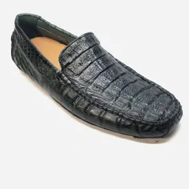 Calzoleria Toscana All-Over Green Crocodile Belly Loafers