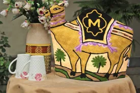 Camel Style Kashmiri Hand Embroidered Tea Cosy 12"