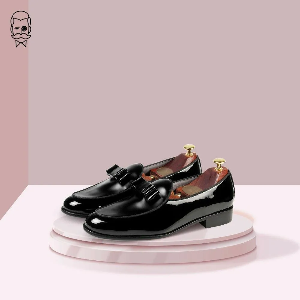 Catherine Black Tuxedo Slip-On