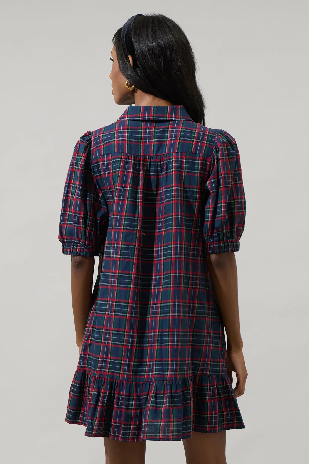 Chapman Plaid Levy Button Down Shift Dress