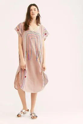 CHASING RAINBOW EMBROIDERED KAFTAN