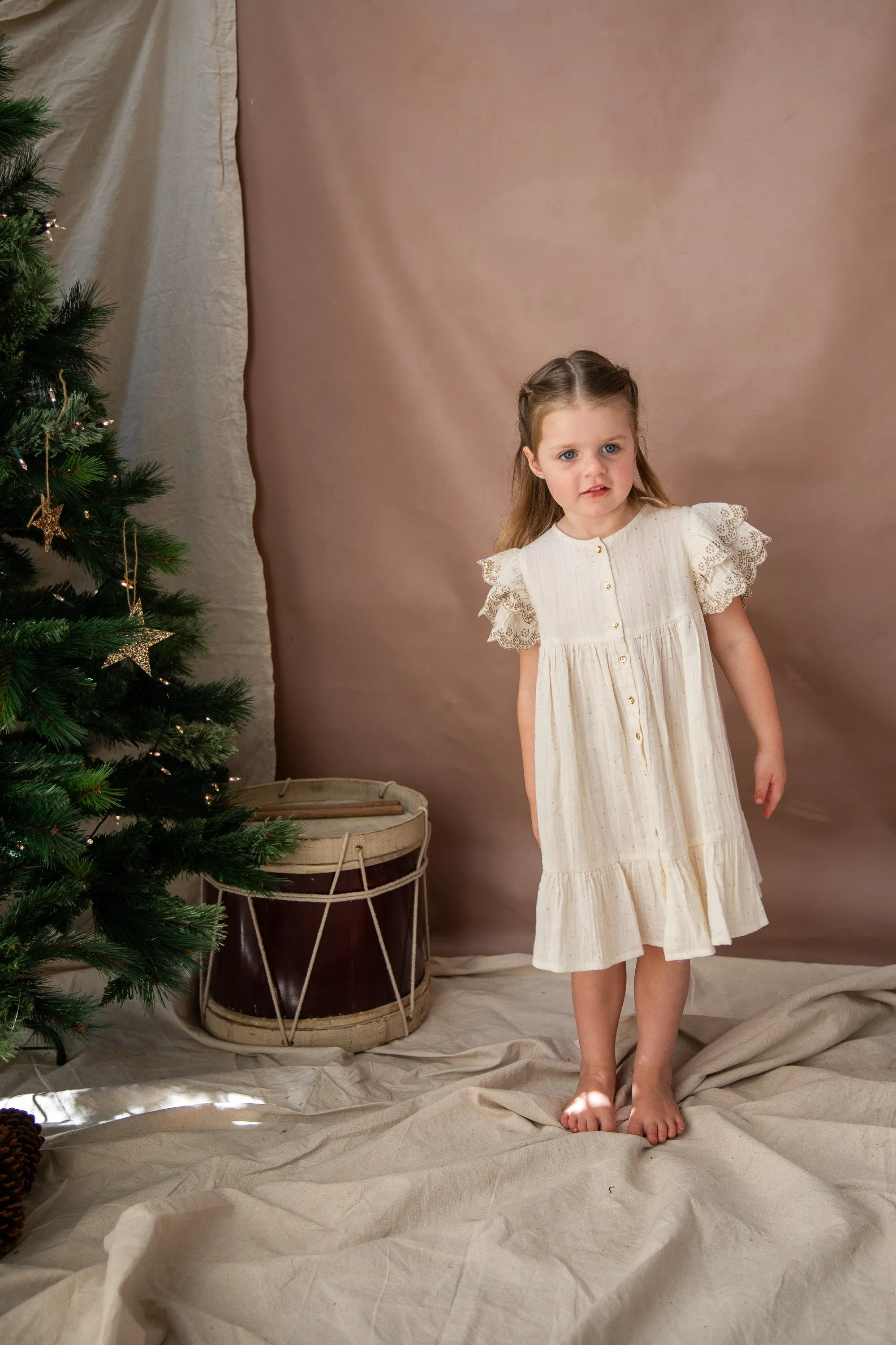 Christmas Bells Dress-White Christmas