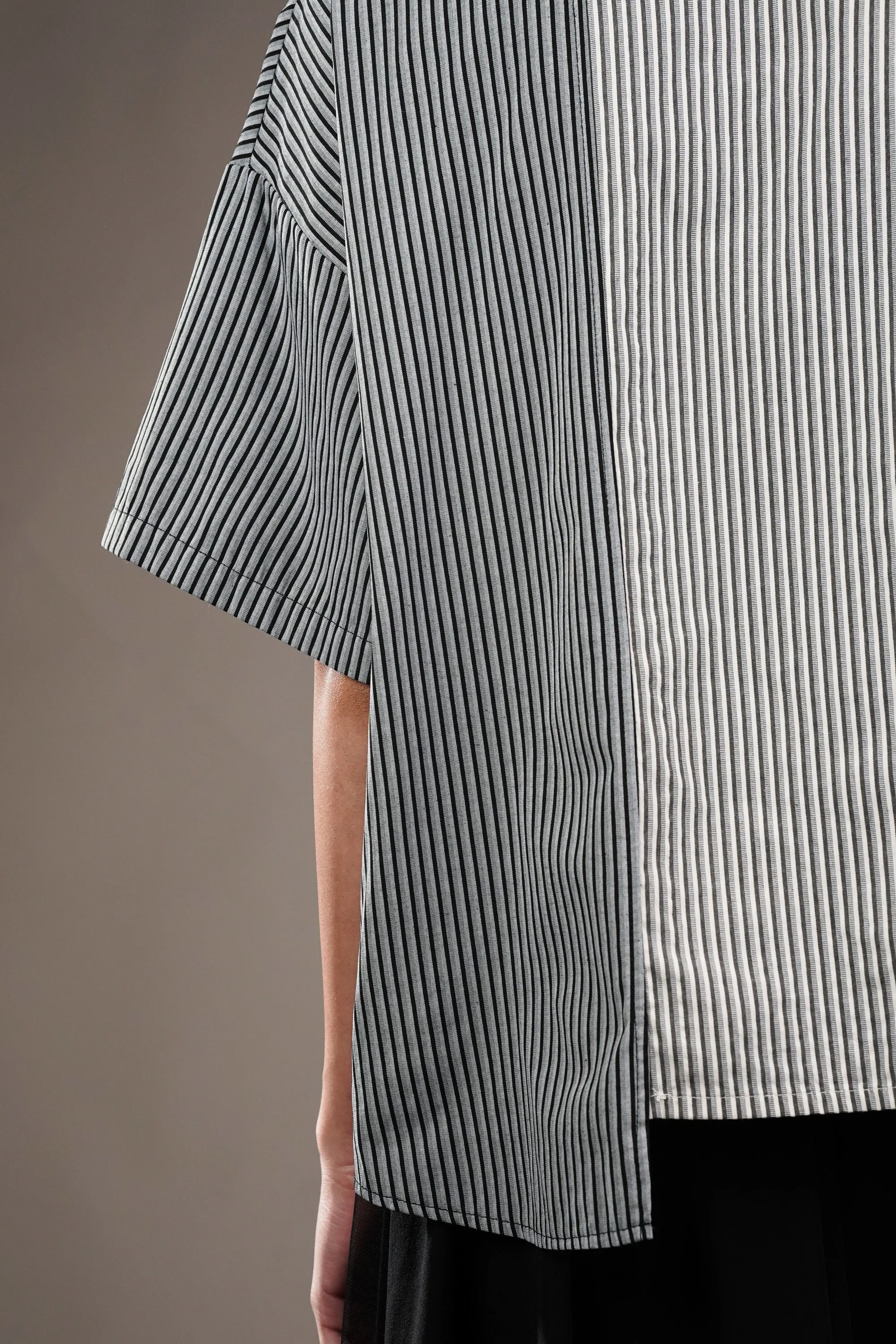 Classic Vertical Lines Flap Shirt