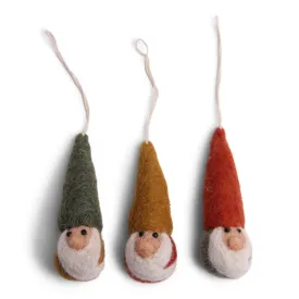 Colourful Gnomes Christmas Ornaments (Set of 3) by Én Gry & Sif