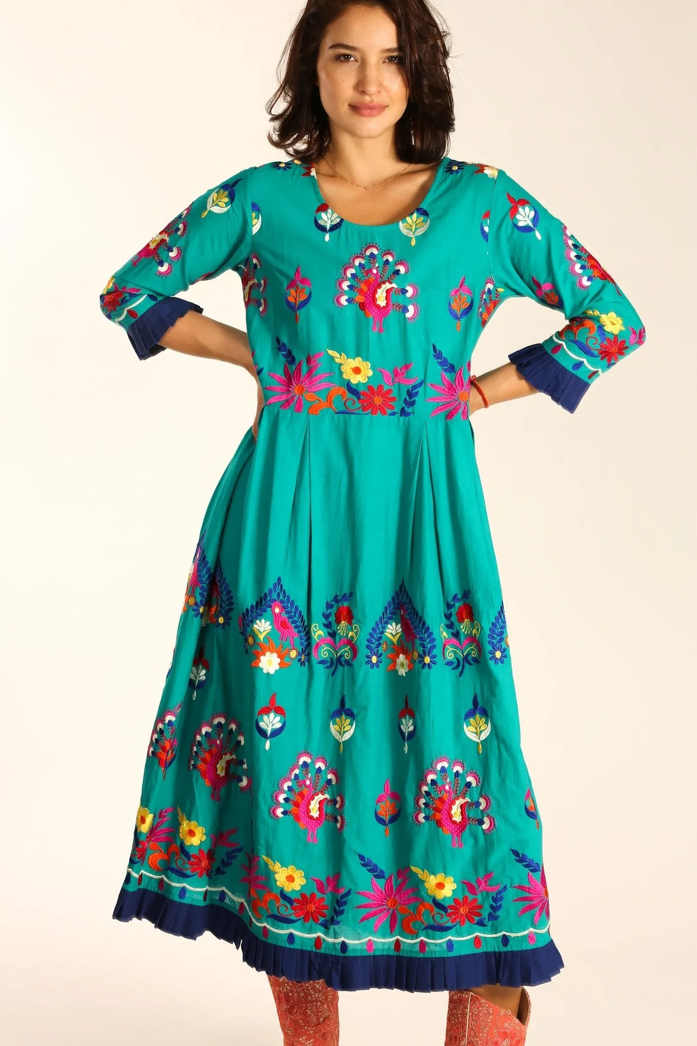 COTTON EMBROIDERED DRESS NELI