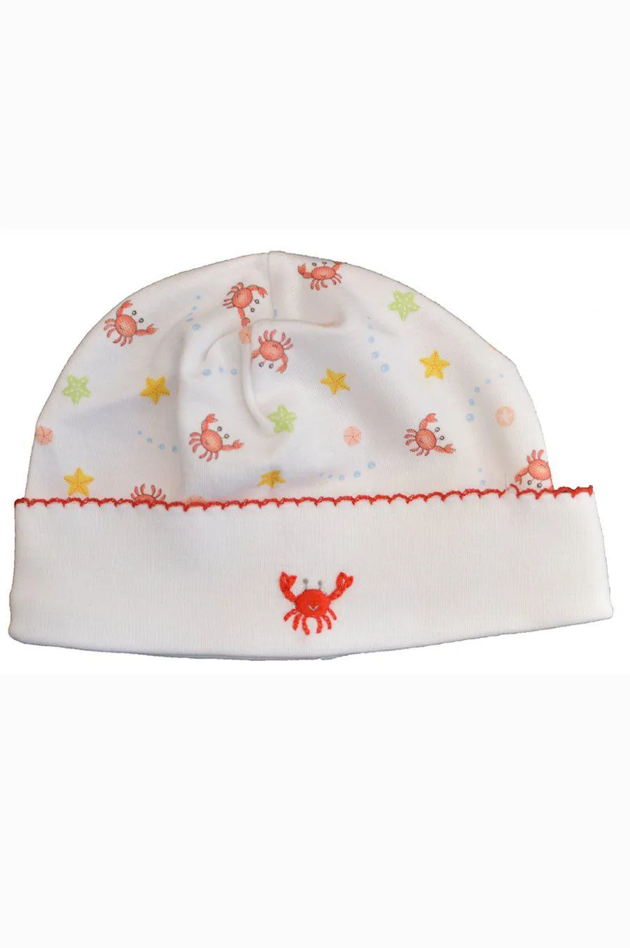 Crab Print Baby Girl Hat