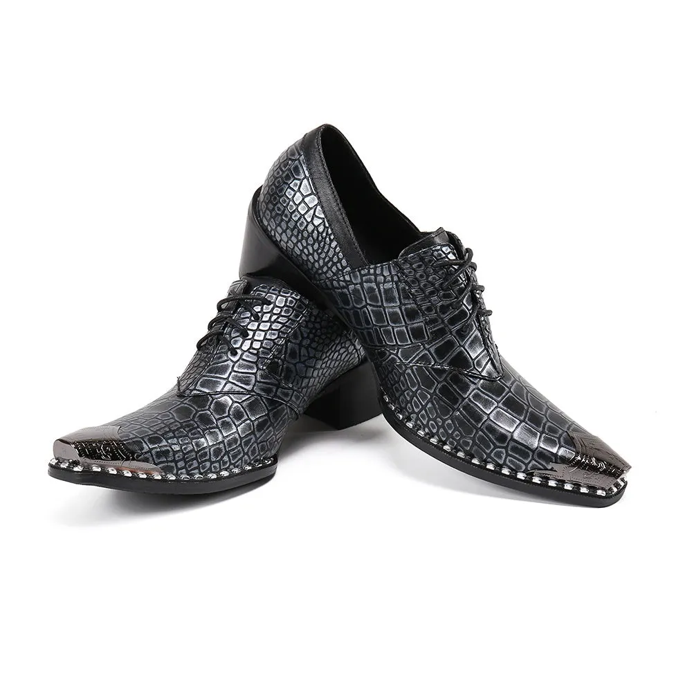 Crocodile Skin Luxurious Oxfords for Men