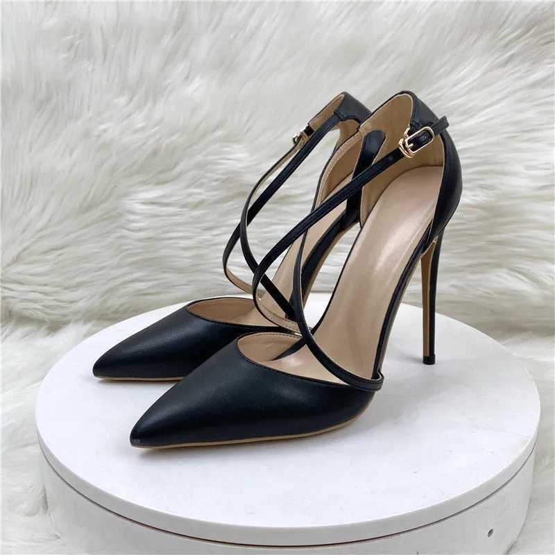 Cross Strap High Heel Pumps