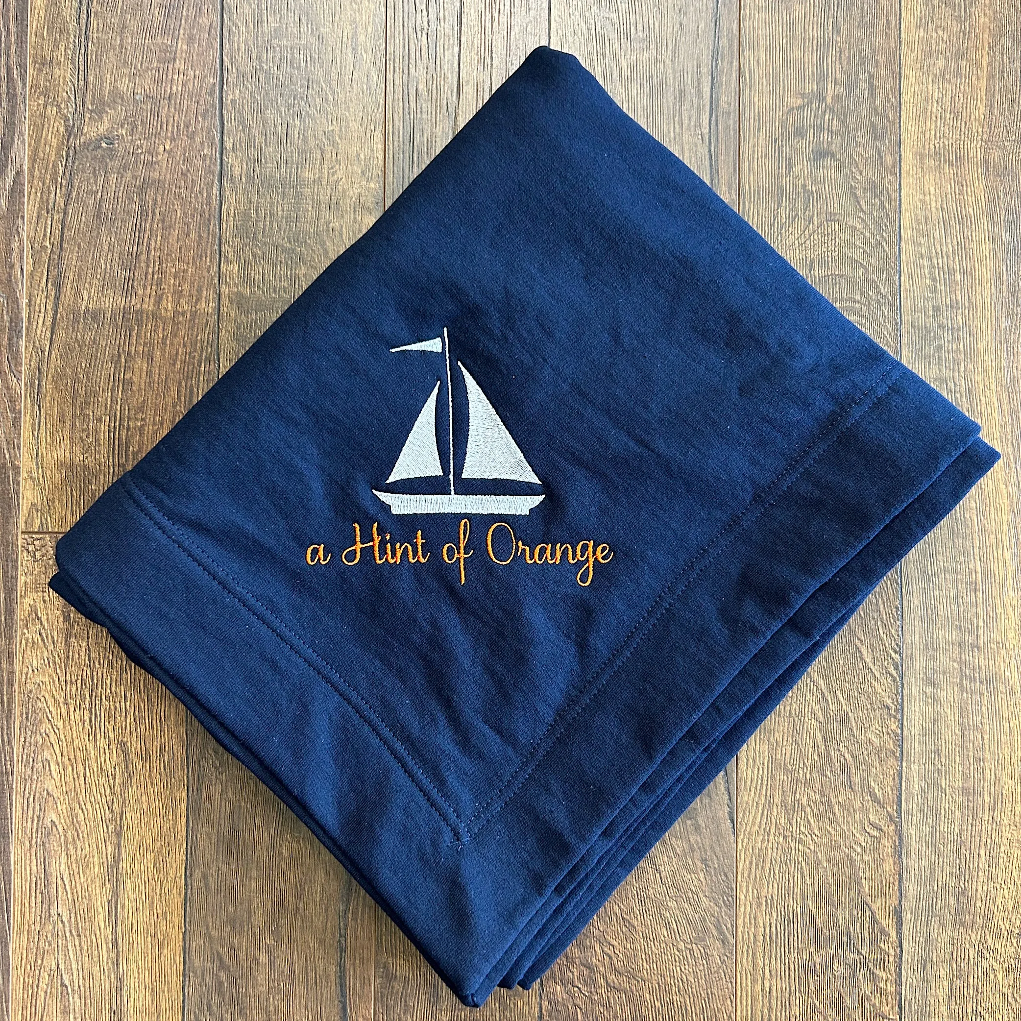 Custom Sailboat Name Blanket