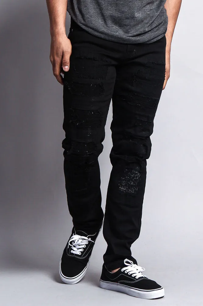 Distressed Colored Skinny Jeans