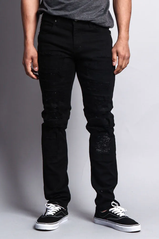 Distressed Colored Skinny Jeans