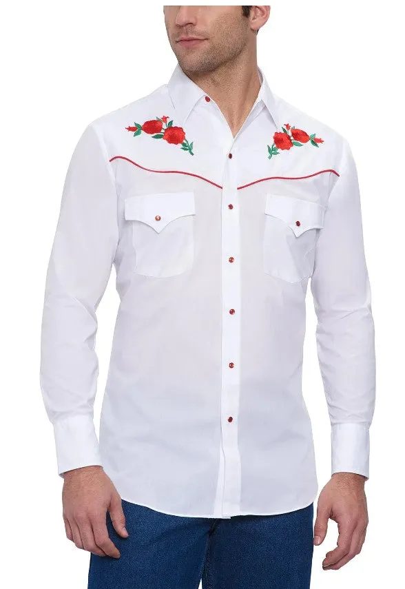 Ely & Walker Rose Shirt 15203901-06 White with Red