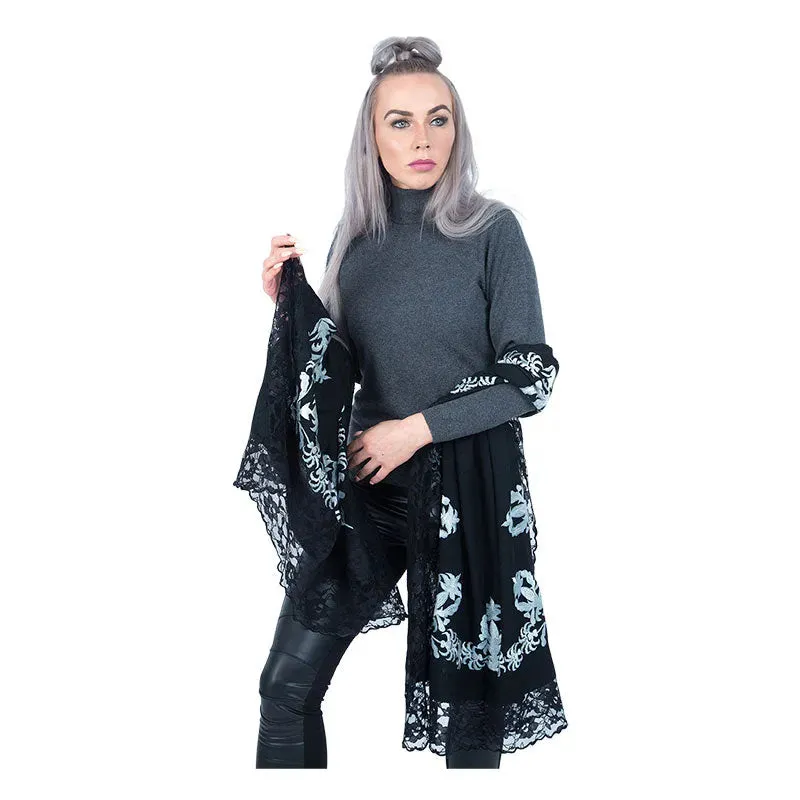 Embroidered Pashmina Cashmere Shawl