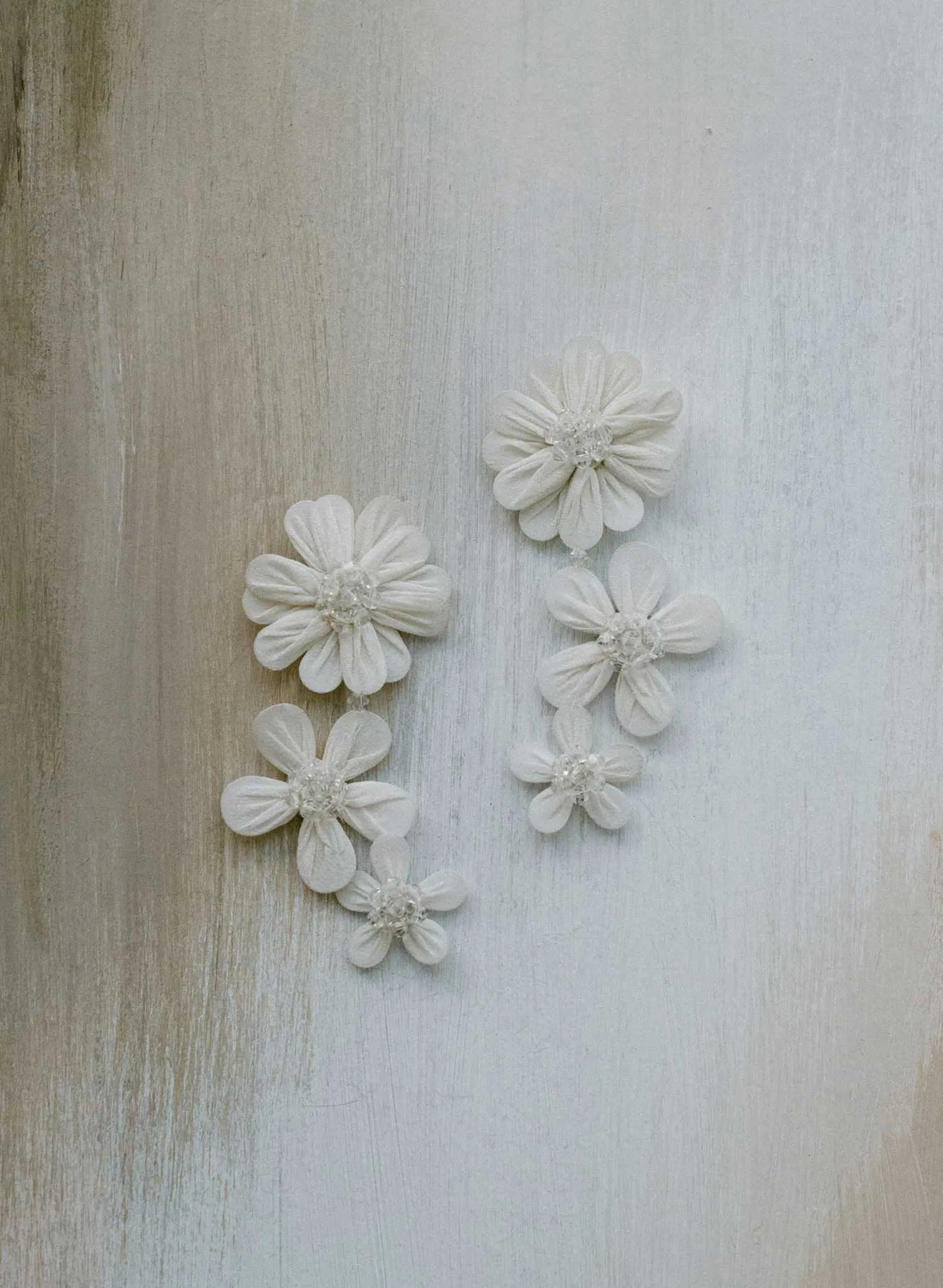 Embroidered primrose blossom earrings - Style #2424