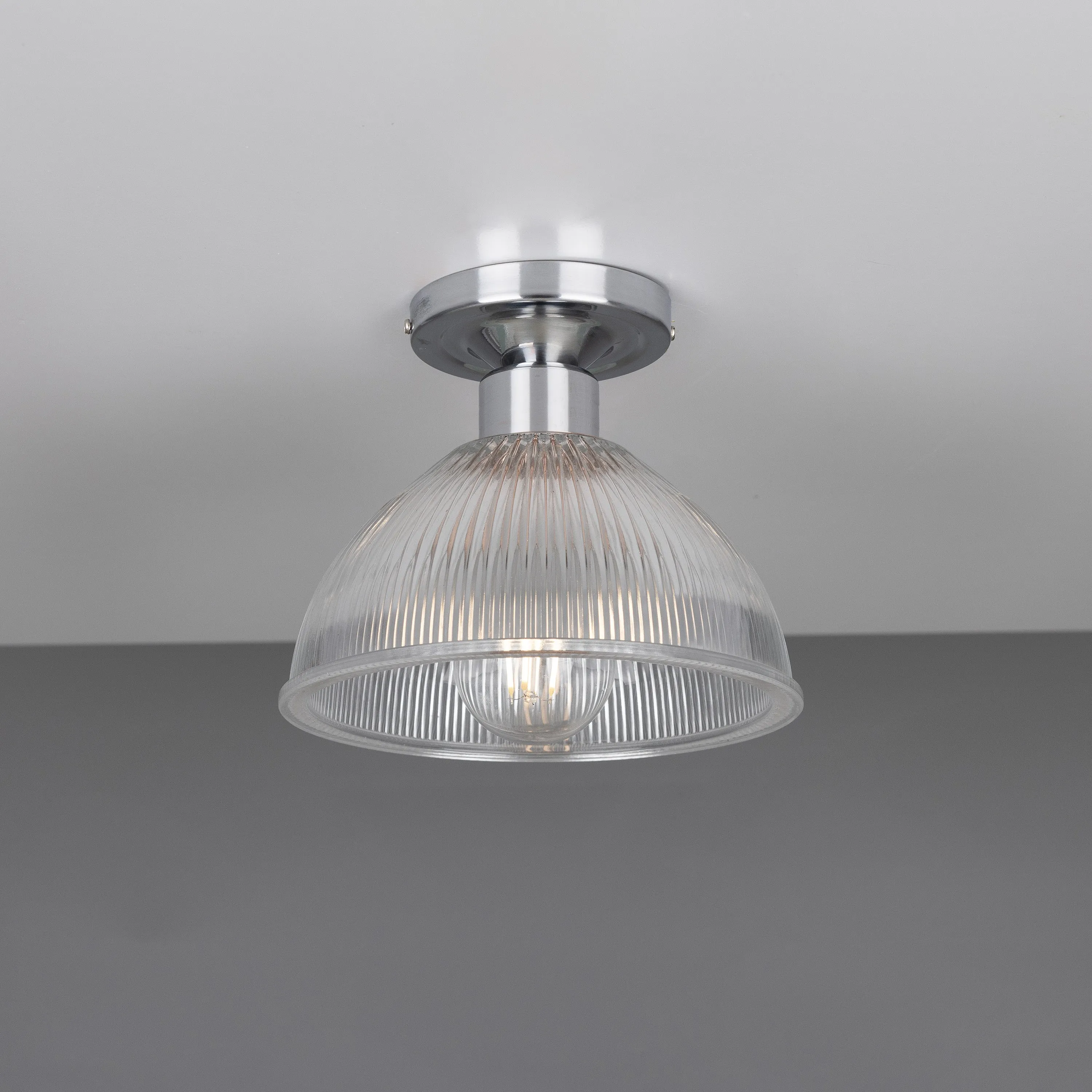 Erbil Prismatic Glass Flush Ceiling Light