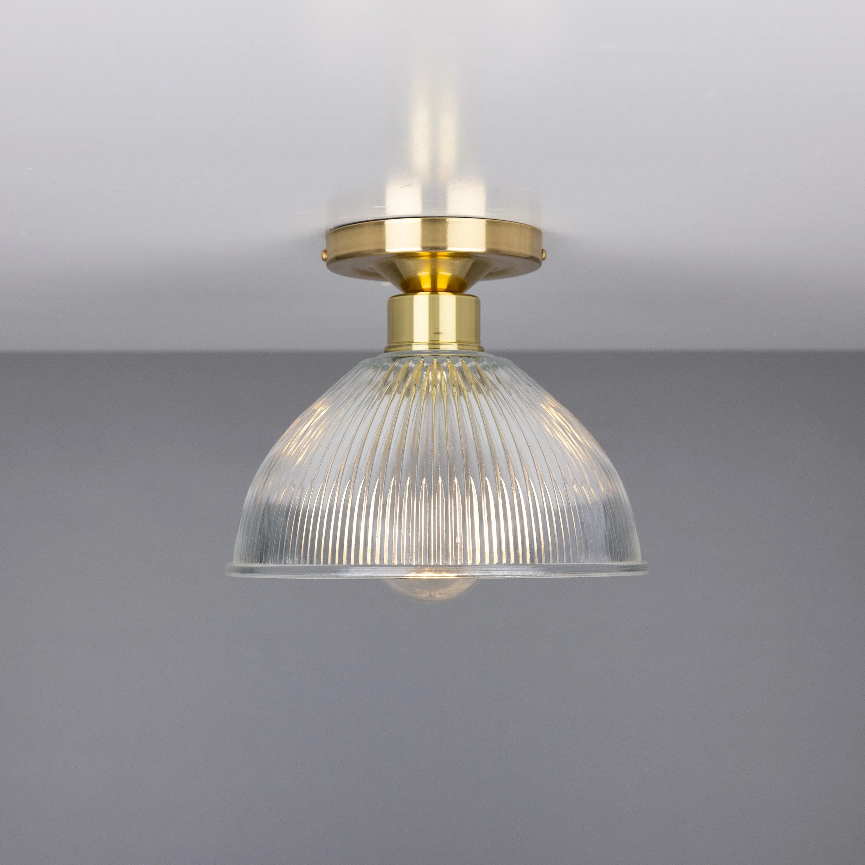 Erbil Prismatic Glass Flush Ceiling Light