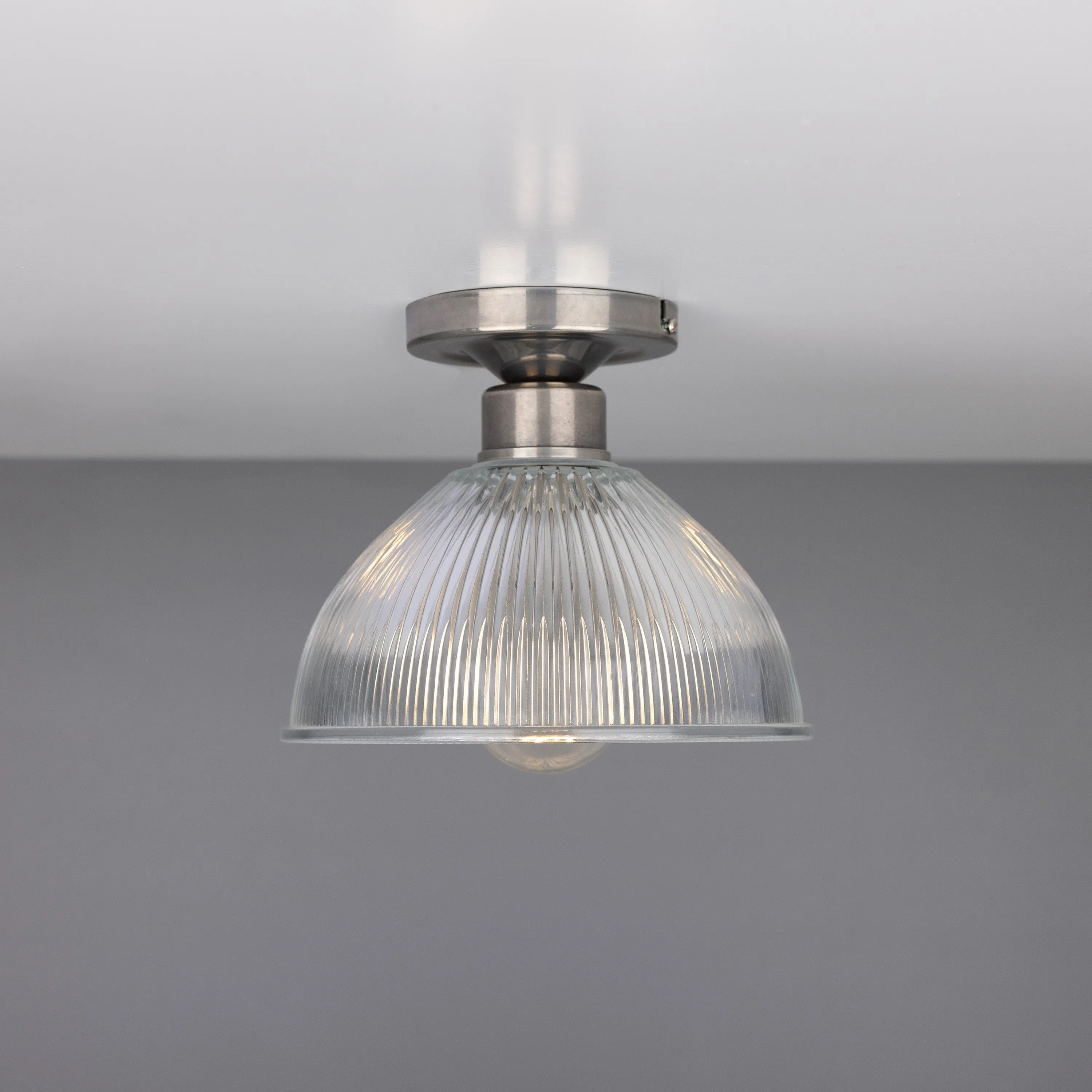 Erbil Prismatic Glass Flush Ceiling Light