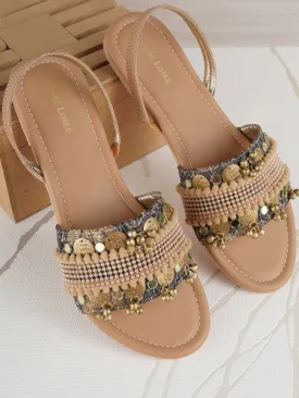 Ethnic Flats Embroidered