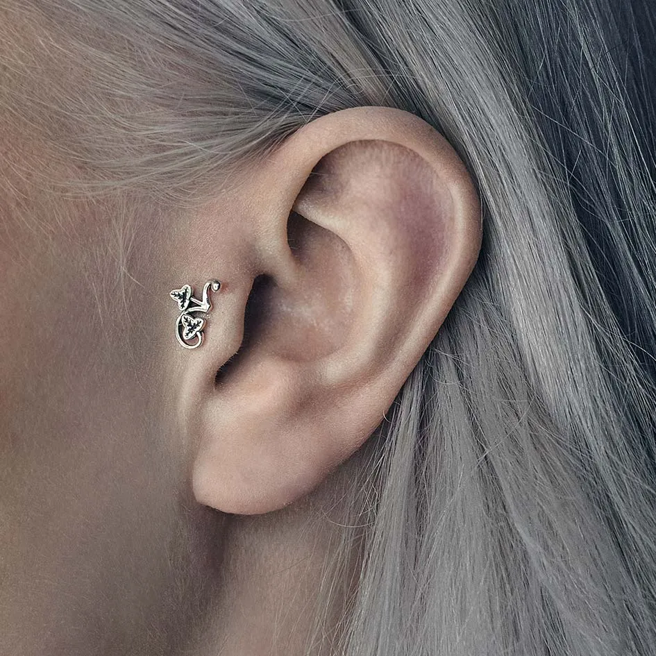 FAITH. Ivy Stud Earring - Silver