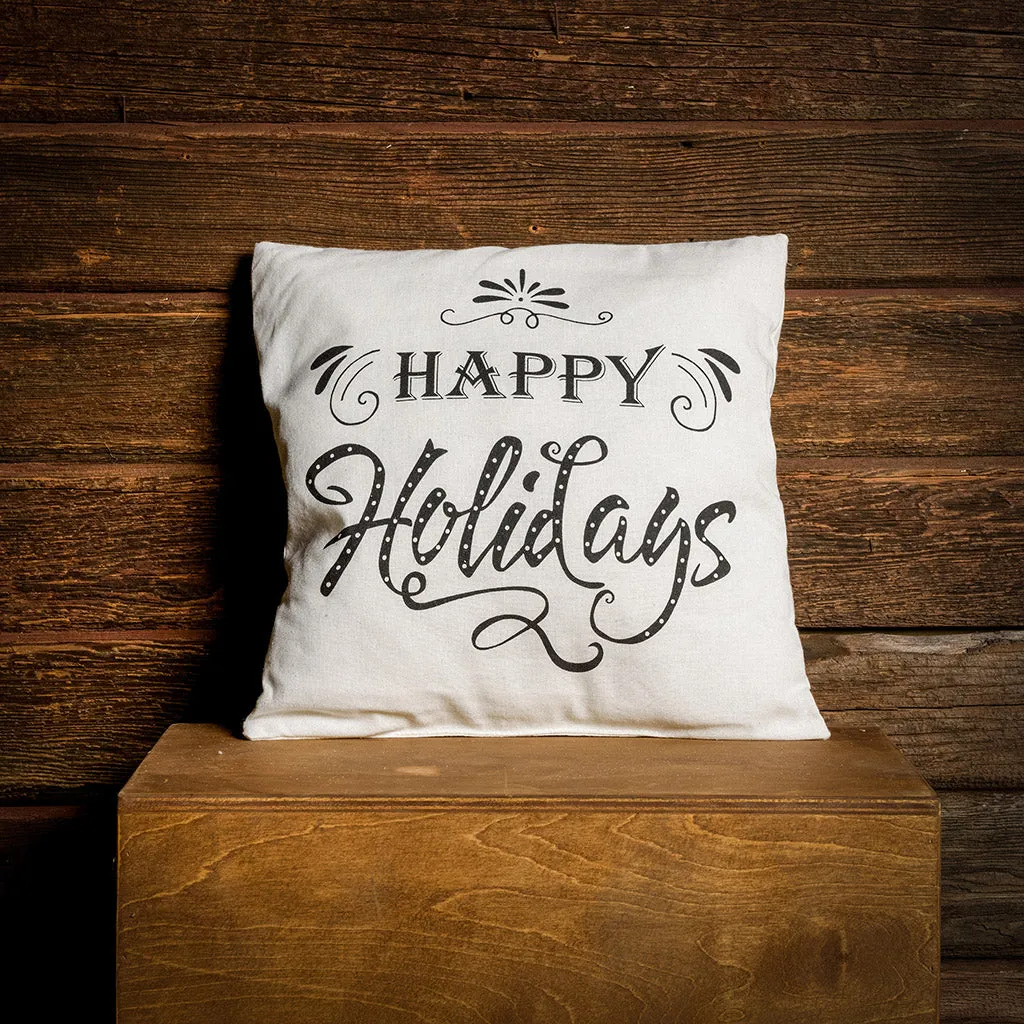 Farmhouse Chic Set of 2 Holiday Accent Pillows