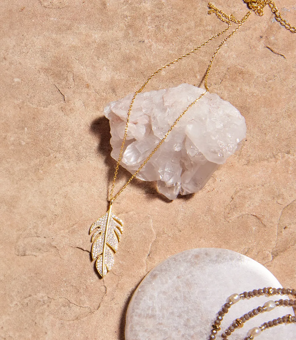 Feather Pendant Necklace