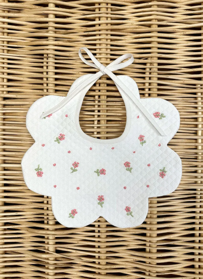 Flower scalloped Bib