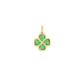 Four-Leaf Clover Emerald Pendant