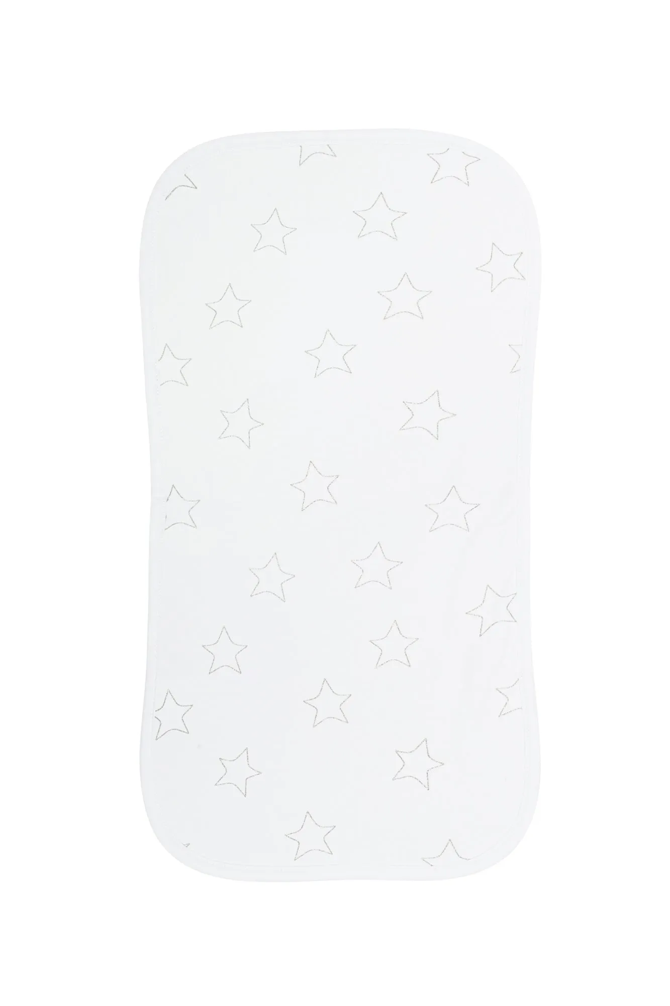 Grey Stars Print Burp Cloth