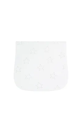 Grey Stars Print Burp Cloth