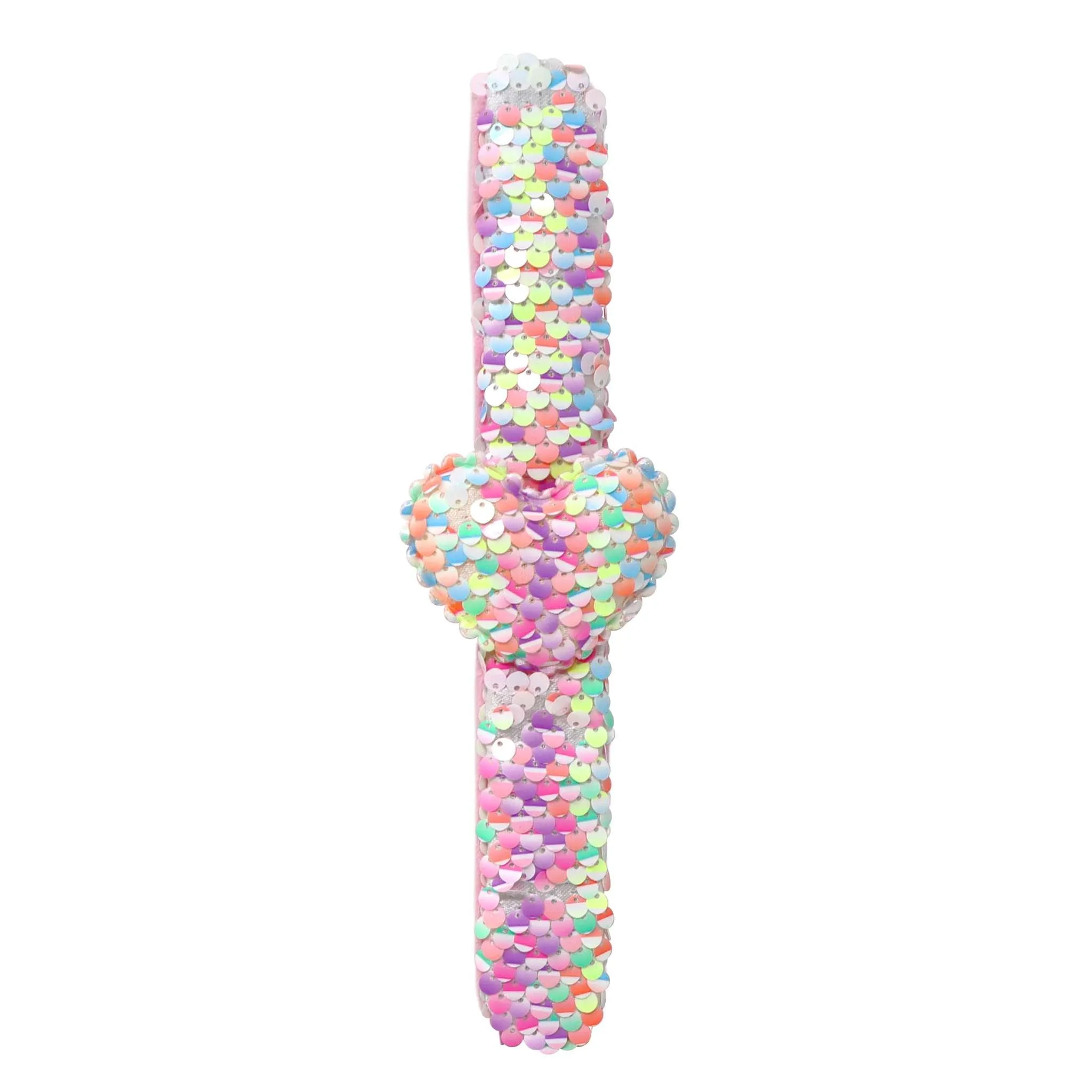 Heart Sequin Slap Bracelet