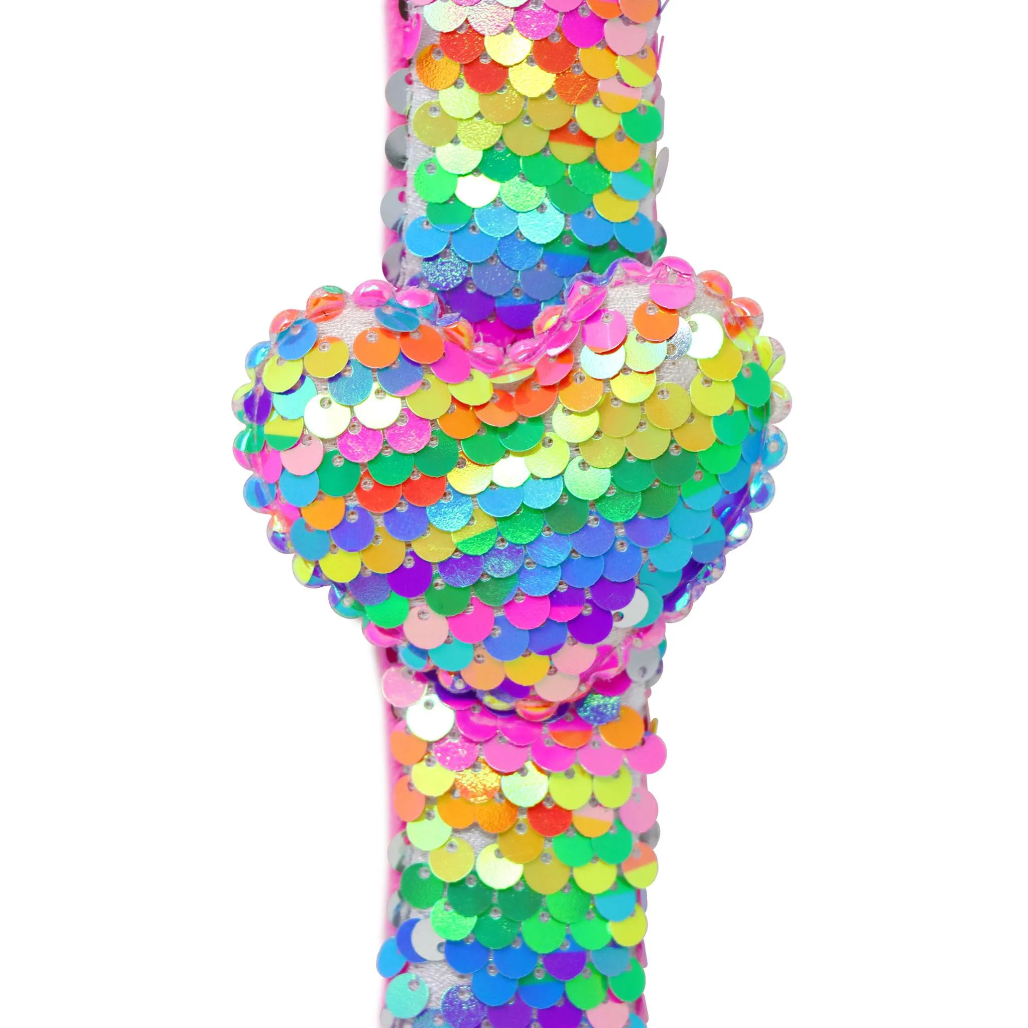 Heart Sequin Slap Bracelet