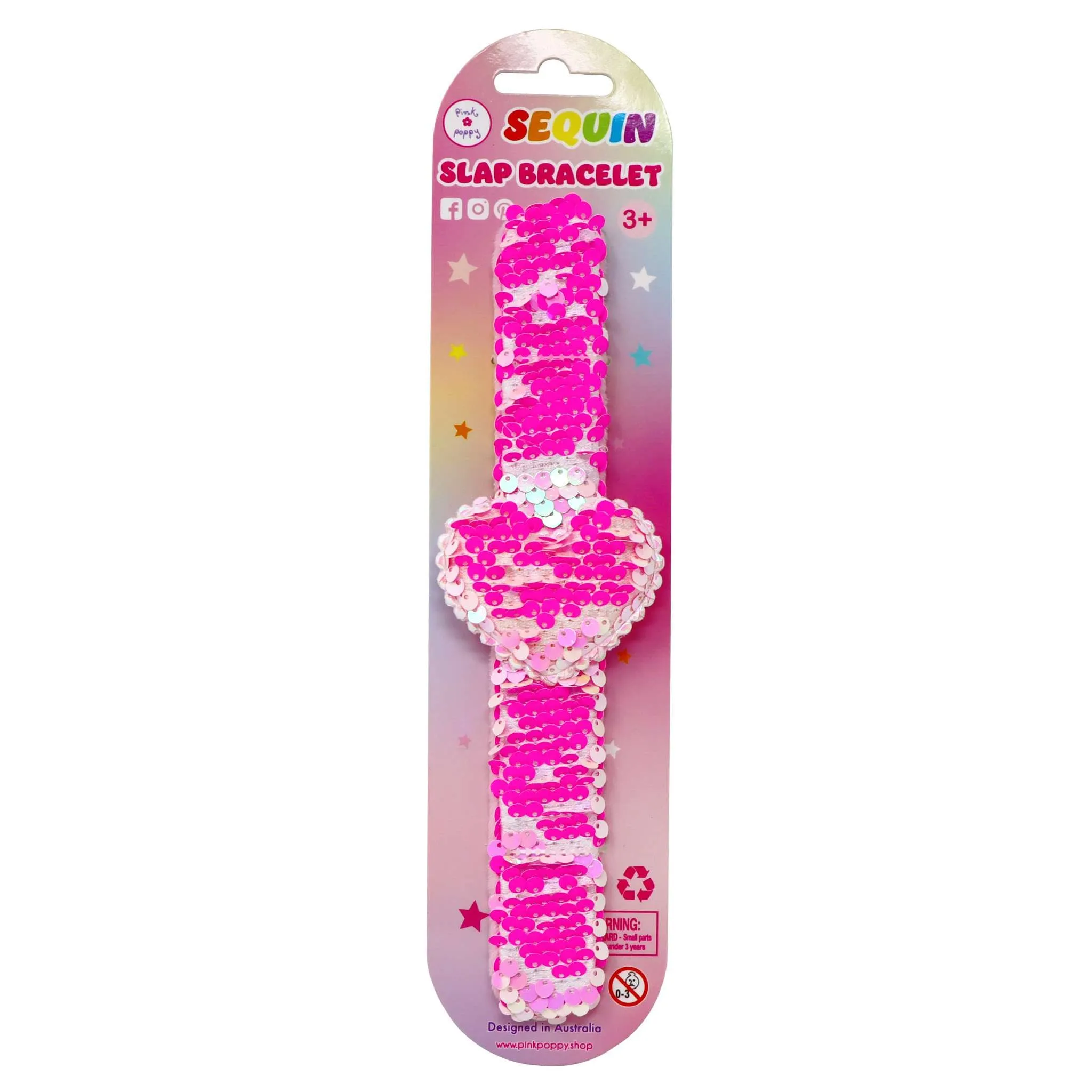 Heart Sequin Slap Bracelet