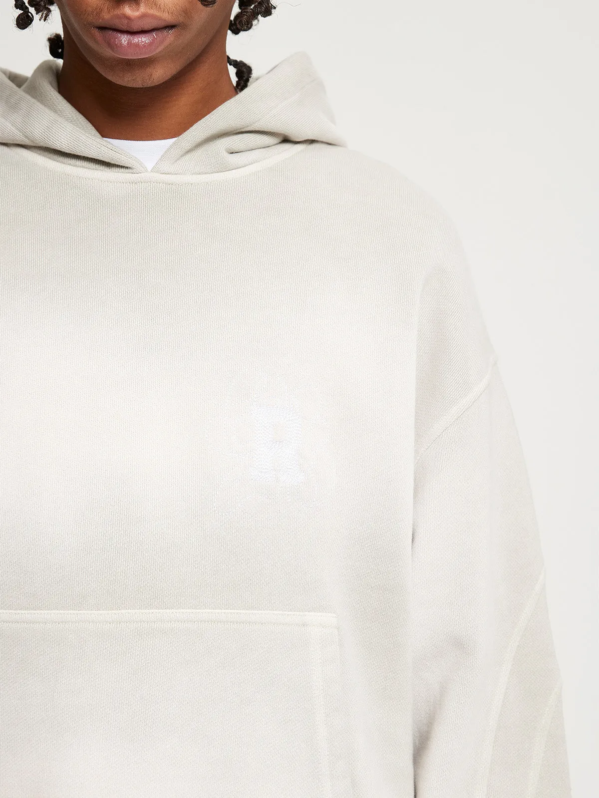 HOODIE WITH BACK POCKET - FADED CREAM