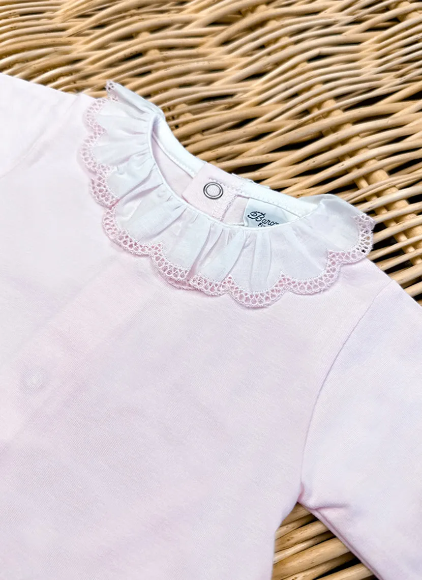 Jersey Sleepsuit Rouche Collar