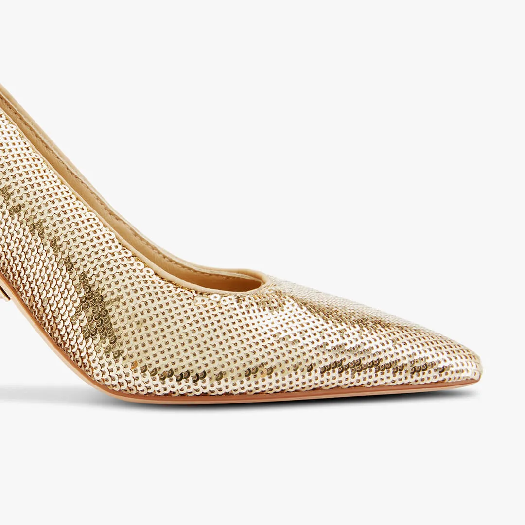 *Kayte - Gold Glitter Party Pump