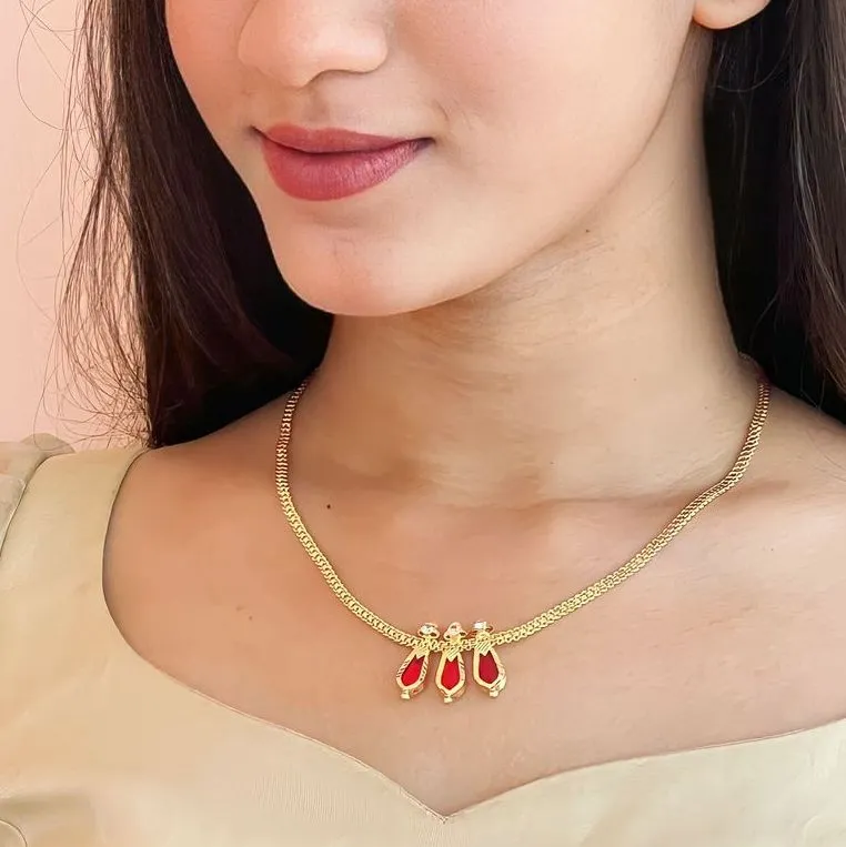 KY101002 - Simple Nagapadam necklace