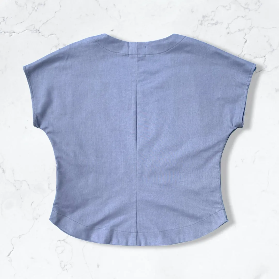 Lavender short sleeve linen shirt