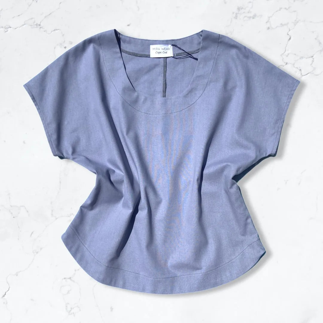 Lavender short sleeve linen shirt