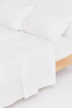 Linen Flat Sheet White