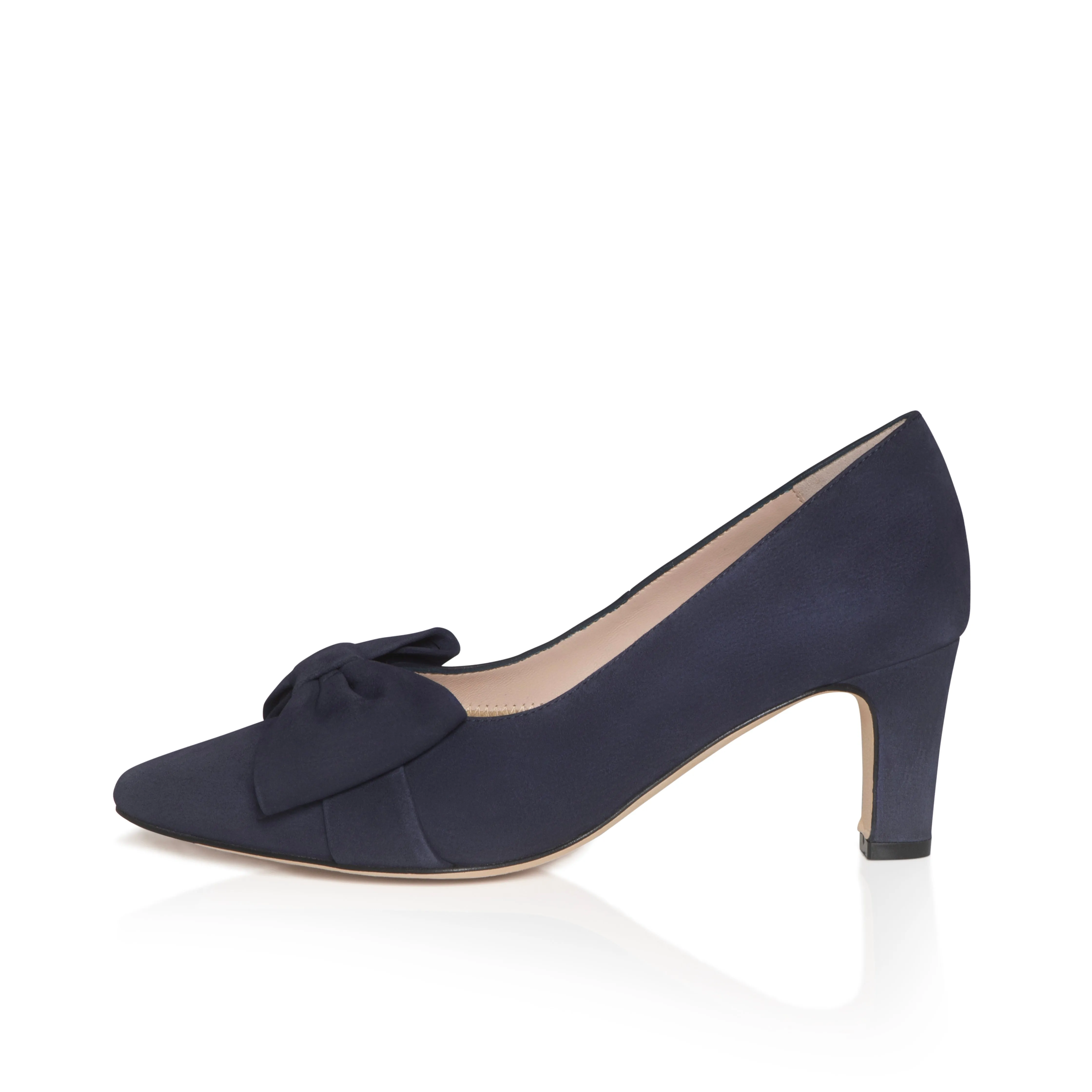 Lori Extra-Wide Fit Court Shoe – Navy Suede