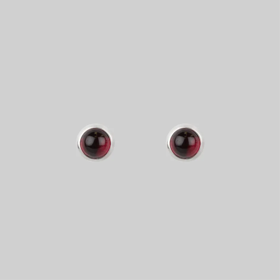 LUST. Garnet Earrings  - 4mm