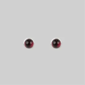 LUST. Garnet Earrings  - 4mm