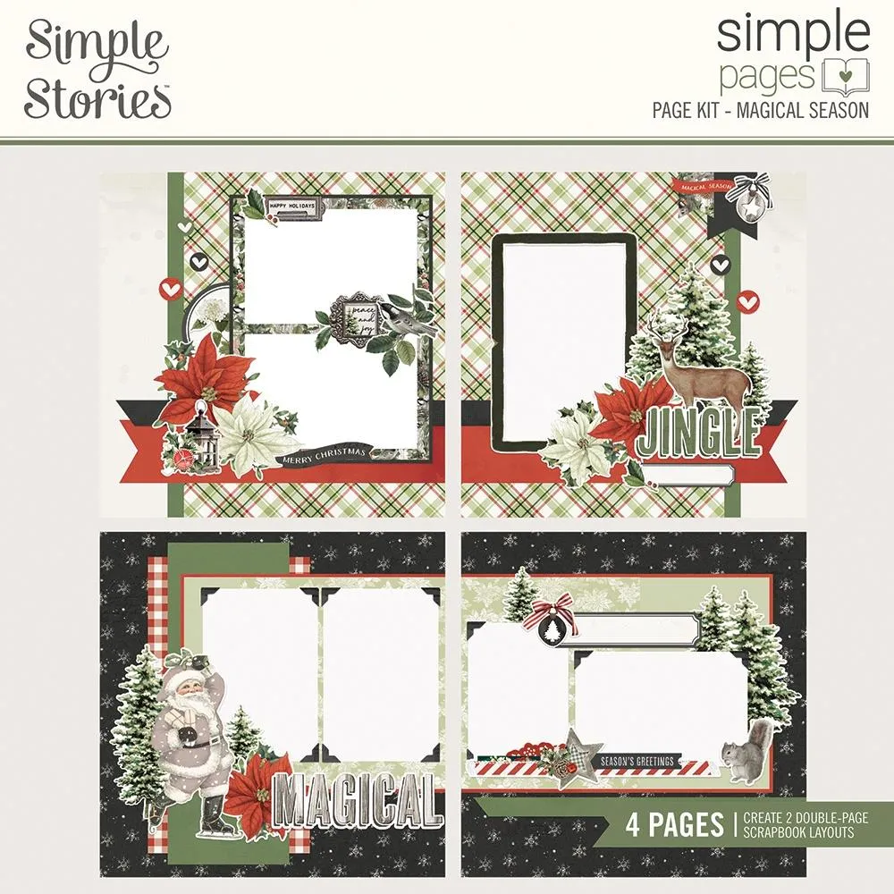 Magical season Vintage rustic christmas Page layout by Simple pages Simple Stories