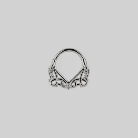 MAIDEN. Lace Septum Clicker Ring - Silver